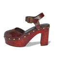 BURGUNDY WEDGE CLOG