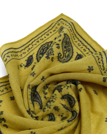 VINTAGE WOOL BANDANA CURRY