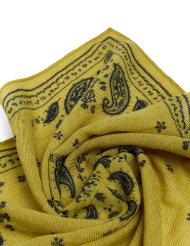 VINTAGE WOOL BANDANA CURRY