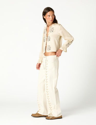 SILVER EMBROIDERY SHIRT