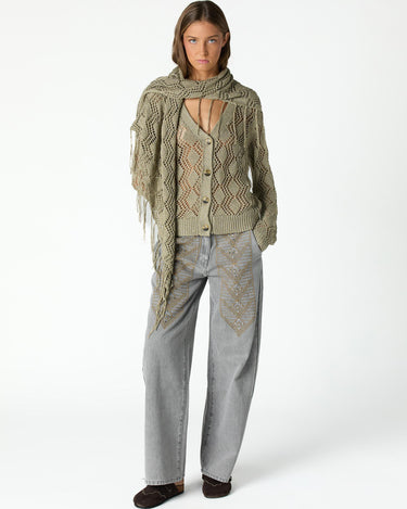 SHAWL SHINY KNIT INCENSE