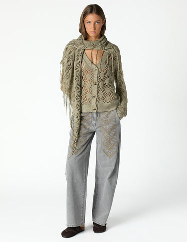 SHAWL SHINY KNIT INCENSE