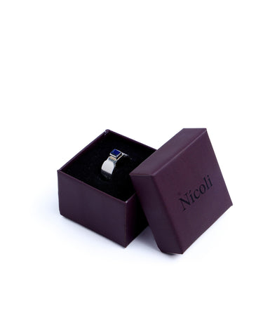 SQUARE LAPIS LAZULI STONE RING