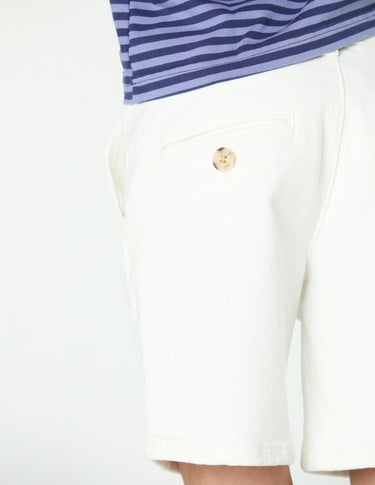 WHITE SHORT CHINO PANTS