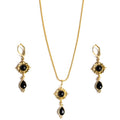 GOLD/BLACK SQUARE NECKLACE