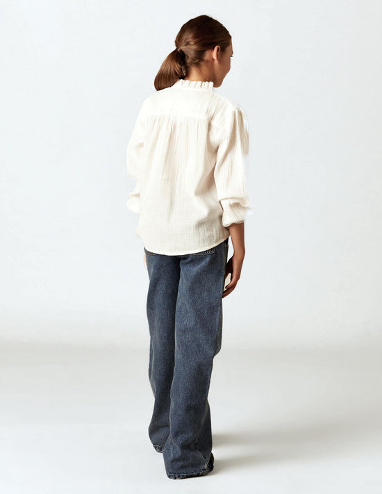 WIDE LEG DENIM PANTS