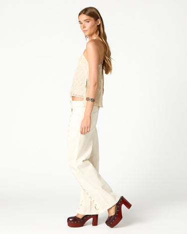VINTAGE EMBROIDERED ECRU TOP