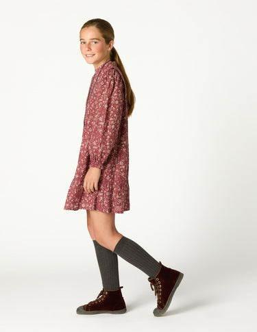BURGUNDY TOILE DRESS