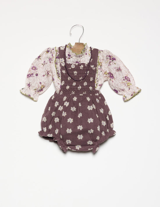 CAMISA CANESU MANGA VOLANTE BOUQUET PLUM