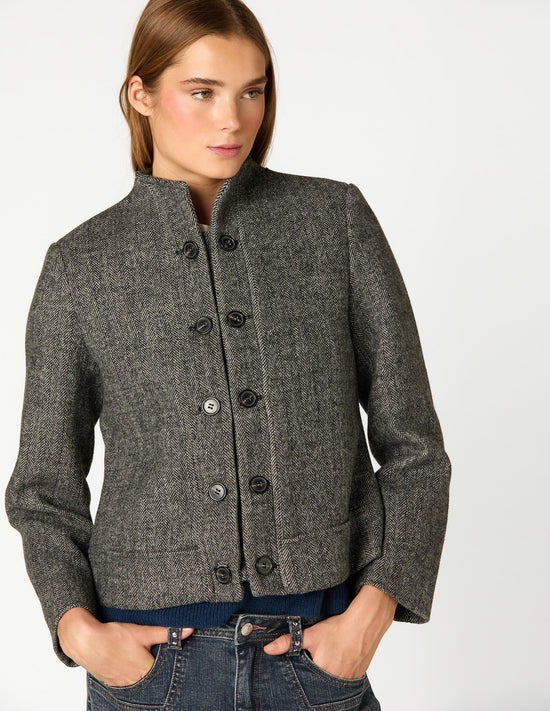 BLAZER DOBLE BOTONADURA ESPIGA GREY