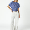 TOP PRINT BUTI BLUE