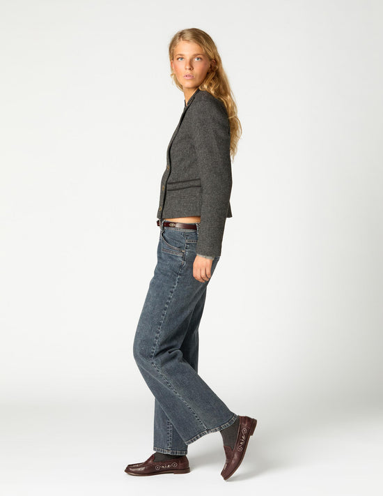 BLAZER CRUZADA ESPIGA GREY