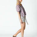 PUFF SLEEVE PIN TUCK OVERCAST SHIRT