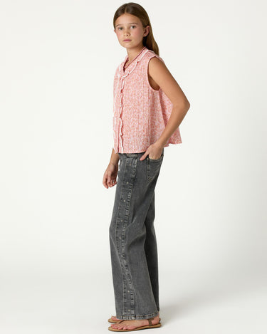 BLOOM PINK RUFFLE TOP