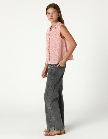 BLOOM PINK RUFFLE TOP