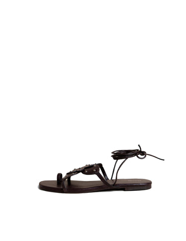 STUDDED FLOWER SANDAL