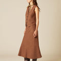 SMALL CHECK BROWN WAISTCOAT