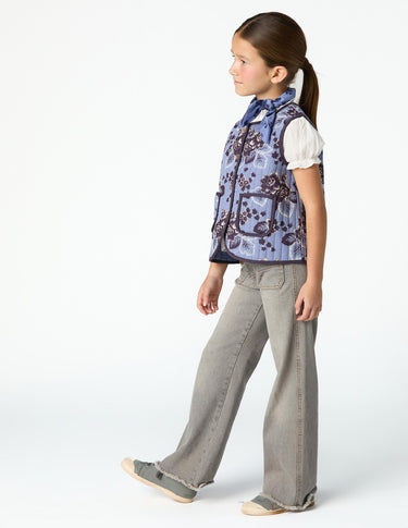 VINTAGE PRINT ANILINE BLUE VEST