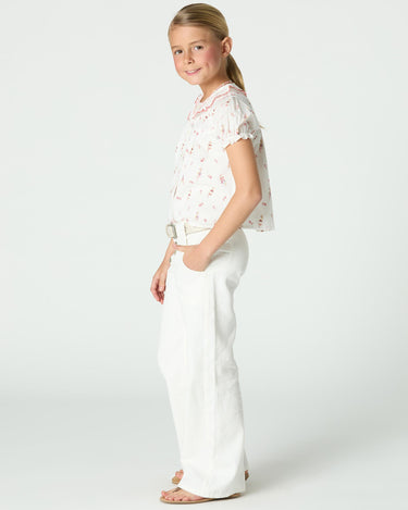 PINK FLOWER PRINT SHIRT
