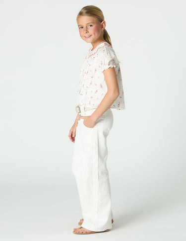 PINK FLOWER PRINT SHIRT