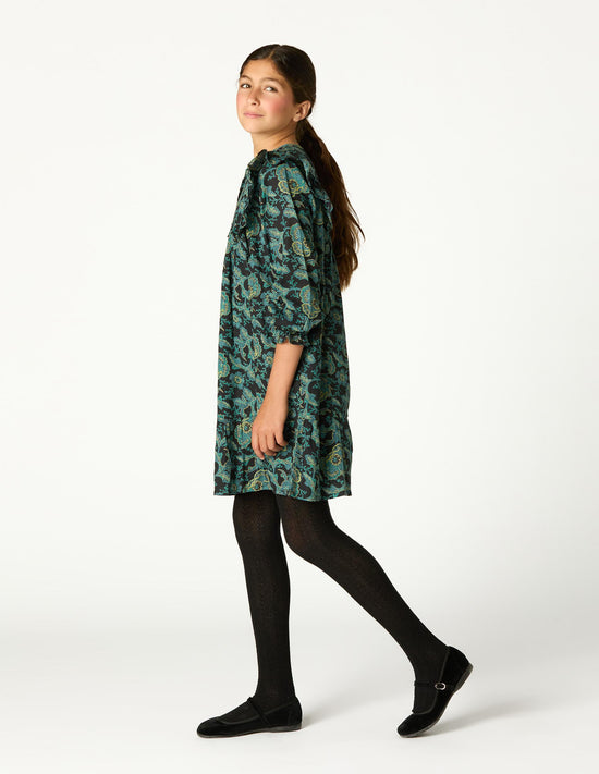 FLUTTER SLEEVE DRESS WILD BLUE