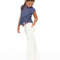 Blue short-sleeved button-up shirt