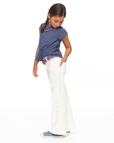 Blue short-sleeved button-up shirt