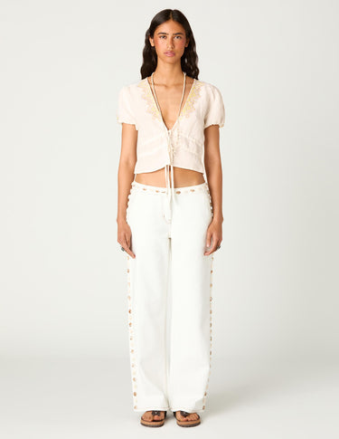 SHELL DENIM TROUSERS