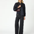 ANTHRACITE DENIM WITH SILVER EMBROIDERY