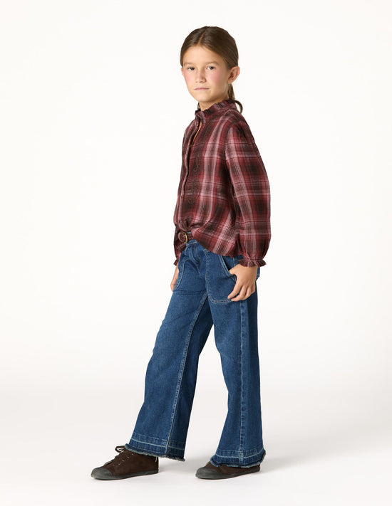 BLACKBERRY CHECK EMBROIDERED SHIRT