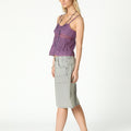 PURPLE DRAWSTRING CAMI TOP