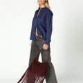 CONTRAST RUFFLE SHIRT