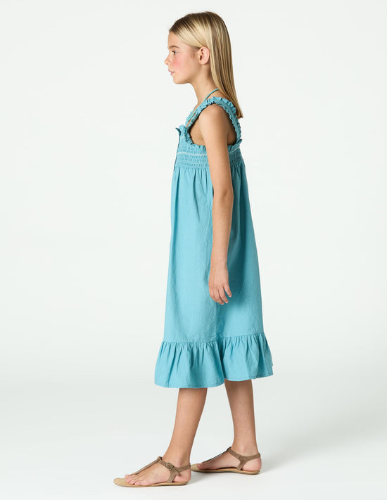 STRAPPY SMOCKED DRESS