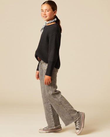 CHARCOAL RIBBED JERSEY