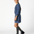VESTIDO VOLANTE NIGHT GARDEN BLUE