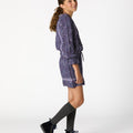 VESTIDO VOLANTE NIGHT GARDEN PLUM