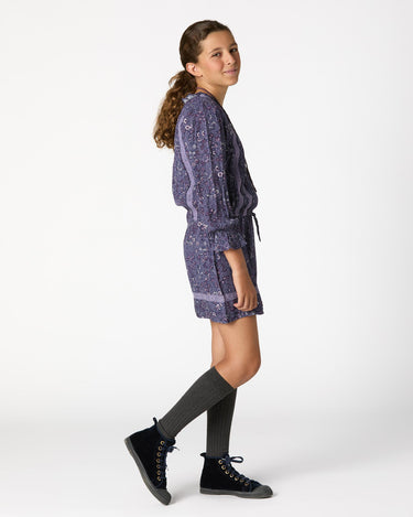 VESTIDO VOLANTE NIGHT GARDEN PLUM