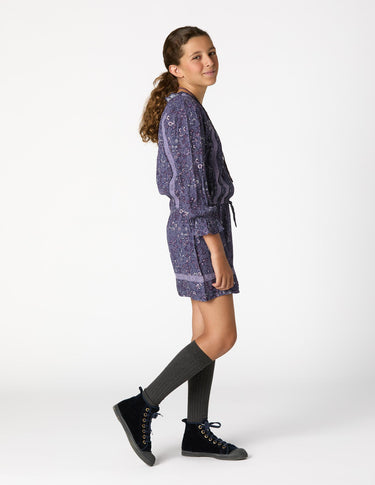 VESTIDO VOLANTE NIGHT GARDEN PLUM