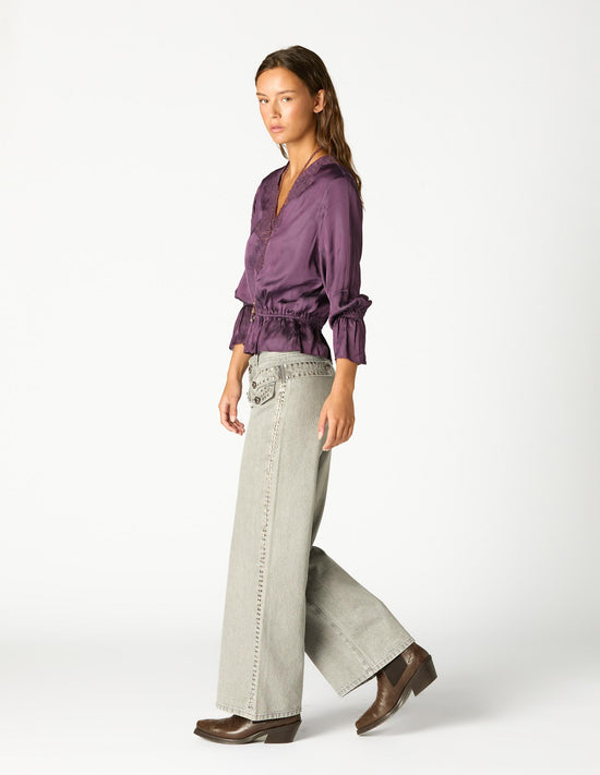 PANTALÓN DENIM TAPETA TACHAS LIGHT GREY
