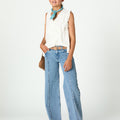 CRISS-CROSS DOBBY SLEEVELESS SHIRT
