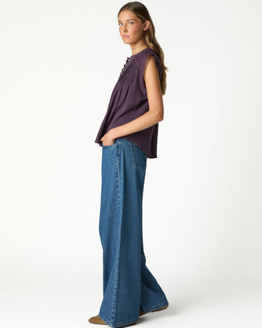 BRANDY SHIRT WITH DRAWSTRINGS AND BUTTONS