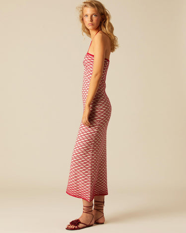 BICOLOR KNIT DRESS