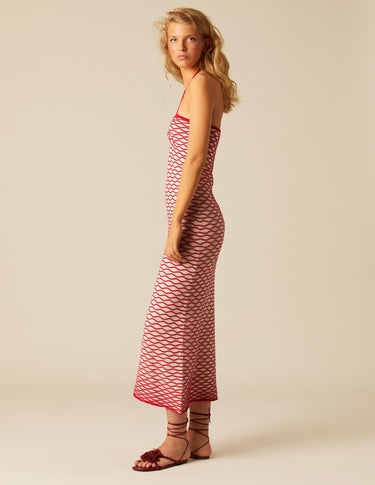 BICOLOR KNIT DRESS