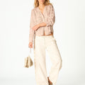 HERRINGBONE INSERT SHIRT ECRU