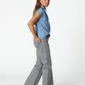 Gray denim pocket trousers