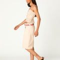 ECRU GATHERED TOP