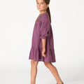 EMBROIDERED DRESS FLOWER FEATHER