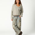 CHAQUETA BOTONES ASIMÉTRICA GREY