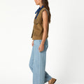 FRINGED SUEDE WAISTCOAT