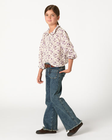 CAMISA BRIGHT FLOWERS PLUM